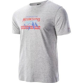 Pánské tričko Hi-Tec Donyr pánské bavlněné tričko Grey Melange vel. XL