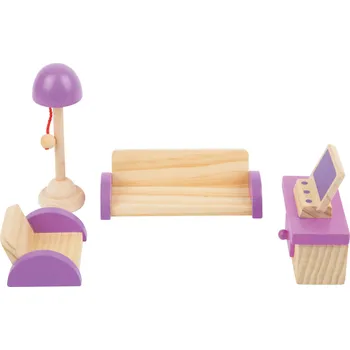 Dřevěná hračka Small Foot Dřevěný nábytek Obývací pokoj