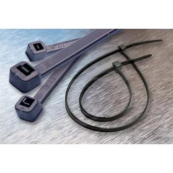 Stahovací páska WAPRO Pásek vázací 140x3,5 černá UV (100ks) WPR30678