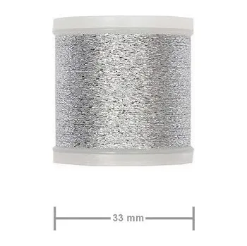 kreativní sada Rico Design Metalická vyšívací příze 200m v barvě stříbra