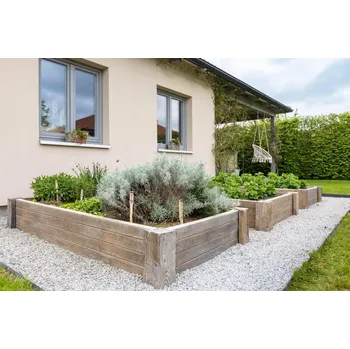 Pěstitelství DITON TVÁŘ DŘEVA Zvýšený záhon 30 Natur Patina