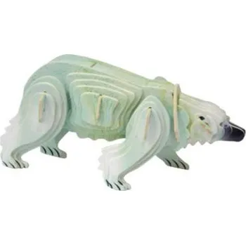 3D puzzle Woodcraft Dřevěné 3D puzzle zvířata lední medvěd