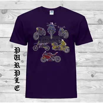 Chlapecké tričko detske-levne-bavlnene-tricko-potisk-motorky Barva: Purple - purpurová, velikost: 164