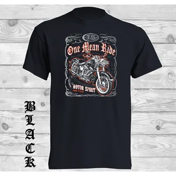 Chlapecké tričko chopper-detske-levne-bavlnene-tricko-potisk-One-Mean-Rider Barva: Black -černá, velikost: 128