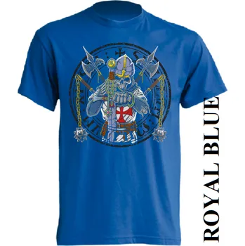 Chlapecké tričko detske-levne-bavlnene-tricko-potisk-rytir-templar Barva: Royal blue - královsky modrá, velikost: 152