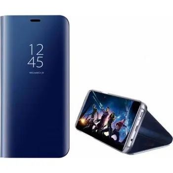 Pouzdro na mobilní telefon Zrcadlový plastový flip obal pro Huawei P Smart Z - modrý