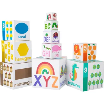 Dřevěná hračka Small Foot Stohovací kostky Velmi hladová housenka