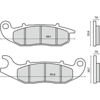 Brzda pro motocykl RMS Brzdové destičky RMS 225103340 zadní organické