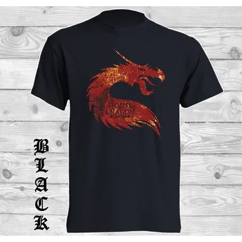 detske-levne-bavlnene-tricko-potisk-drak-Targaryen Barva: Black -černá, velikost: 140