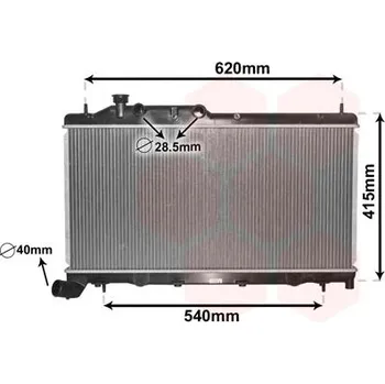 Chladič motoru Chladič, chlazení motoru VAN WEZEL 51002105
