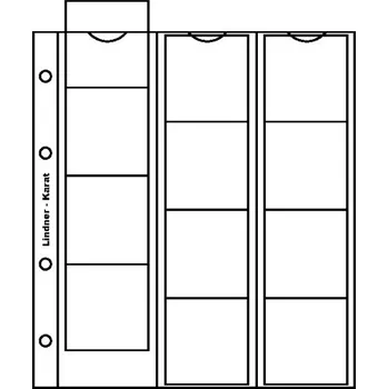 Sběratelství Lindner KARAT 12 polí do 48 mm Barva mezilistů: červená