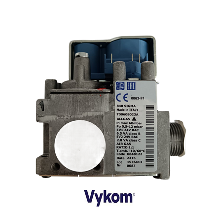 Plynový ventil SIGMA 848, 230V, -10/60°C, kód: 848122