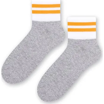 Pánské ponožky Pánské vzorované ponožky 054 M.J.šedá/žlutá 38-40