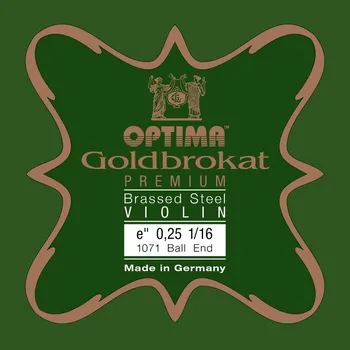 Struna pro kytaru a smyčcový nástroj Optima Struny pro housle Goldbrokat Premium - motaženo posazíE 0,25 K Lehké provedení 31066