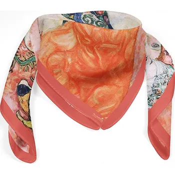 Šátek Plumeria Plu - Hedvábný šátek Gustav Klimt, The Girlfriends - 90 x 90 cm