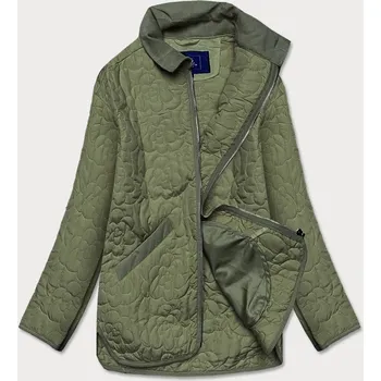 Tenká zelená dámská bunda s ozdobným prošíváním (JIN226) odstíny zelené S (36)