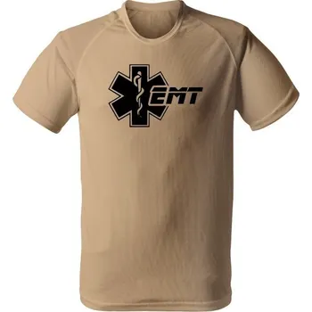 Pánské tričko Funkční tričko EMT Emergency Medical Technician - písková
