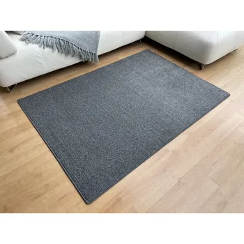 Vopi Kusový koberec Matera antraciet (Varianta: 1 m2 s obšitím)