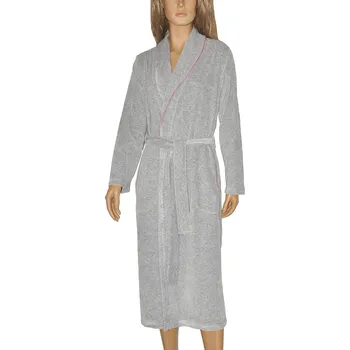 Dámský župan Dámský župan Velur Lydie 389 Tmavě modrá - De Lafense M 433- šedá