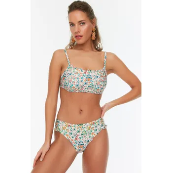 Dámská móda Bikiny spodní díl Trendyol Basic Trendyol šedá | růžová 1847173