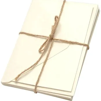 Sada přání s obálkou, C6, krémová, 10 ks