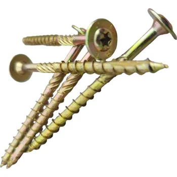 Vrut Konstrukční vrut 5 x 40 mm, talířová hlava, žlutý zinek