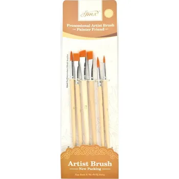 Umělecký štětec Sada štětců, syntetika, 6 ks