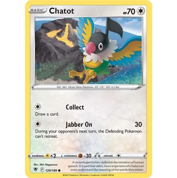 Sběratelská karetní hra Pokémon karta Chatot 129/189