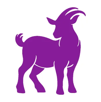 Samolepící dekorace Koza 004 levá (14 - fialová) SAMOLEPKA NA AUTO, NÁLEPKA, FÓLIE, POLEP, TUNING, VLASTNÍ TEXT, TISK, AUTOSAMOLEPKY.cz, POLEPY, OBRÁZEK, LOGO, 3D STICKERS