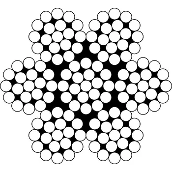 Lano Šestipramenné lano - 6x19M - WSC Lano - průměr: 9 mm, Pevnost: 1960 MPa, Provedení: Pozink