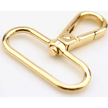 Pro Háčkování Karabina s oválným průvlekem 38 mm zlatá