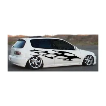 Polep vozidla SAMOLEPKA Samolepka na bok plameny 061 (09 - bílá) NA AUTO, NÁLEPKA, FÓLIE, POLEP, TUNING, VLASTNÍ TEXT, TISK, AUTOSAMOLEPKY.cz, POLEPY, OBRÁZEK, LOGO, SAMOLEPKY