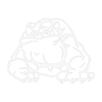 samolepka Buldog 001 levá pes (09 - bílá) SAMOLEPKA NA AUTO, NÁLEPKA, FÓLIE, POLEP, TUNING, VLASTNÍ TEXT, TISK, AUTOSAMOLEPKY.cz, POLEPY, OBRÁZEK, LOGO, 3D STICKERS