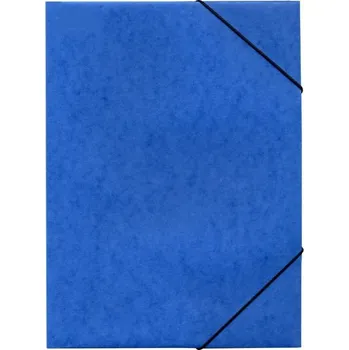 Složka s gumou A4 Prešpán, 3klopá, modrá