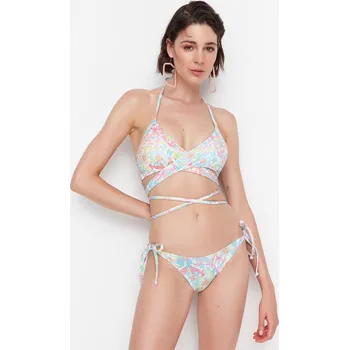 Dámské plavky Dámské plavky spodní díl Trendyol Detailed Trendyol šedá | světle modrá | růžová 1837298