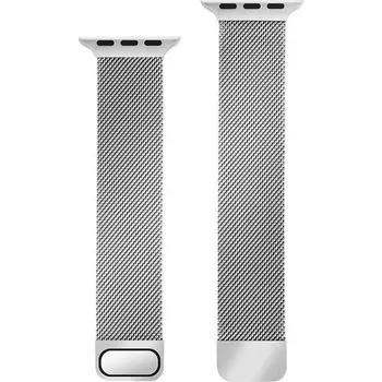 Řemínek na hodinky Ocelový náramek Ricardo (pro Apple Watch 42/44/45/49mm), stříbrný, milánský, magnetický