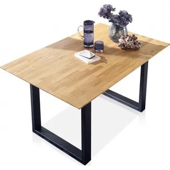 Jídelní stůl Rozkládací jídelní stůl masiv divoký dub a kov Sonata 180/230x90