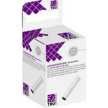 elektrický kabel TRU COMPONENTS T1904C083 dutinka 0.75 mm² bez izolace stříbrná 500 ks