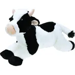 Kráva plyšová ležící 40 cm bílá/černá
