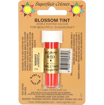 Potravinářské barvivo SUGARFLAIR Poppy Red (Červená makový květ) - Barva prachová