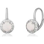 JVD Dámské stříbrné klasické náušnice se zirkony a bílými opály SVLE1317XH2O100