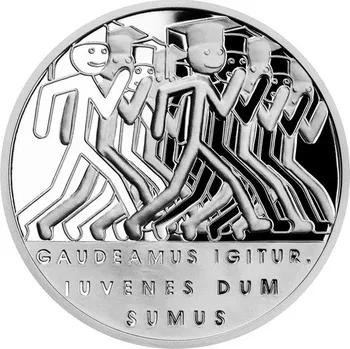Stříbrná medaile Latinské citáty - Gaudeamus igitur 1 oz proof