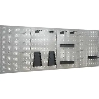 Obklad vidaXL Marketos Nástěnné děrované panely 4 ks 40 x 58 cm ocel