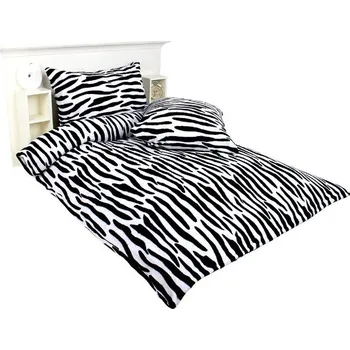 Povlečení Uni povlečení mikroplyš mikroflanel Zebra 200x220