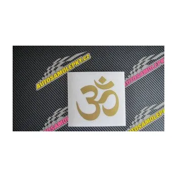 samolepka Náboženský symbol Hinduismus Óm 001 (05 - žlutá citron) SAMOLEPKA NA AUTO, NÁLEPKA, FÓLIE, POLEP, TUNING, VLASTNÍ TEXT, TISK, AUTOSAMOLEPKY.cz, POLEPY, OBRÁZEK, LOGO, 3D STICKERS