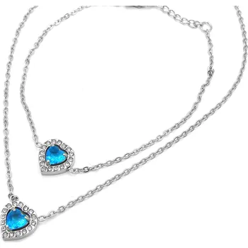 Souprava šperků Steel Jewelry Souprava Náhrdelník a Náramek SRDCE Chirurgická ocel SET240161 dárkové balení zdarma