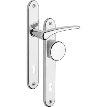 Rostex Sonet štítové dveřní kování - klika - knoflík pro klíč 72mm Ti