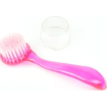 Umělé nehty Kartáček na oprašování nehtů jemný čirý růžový