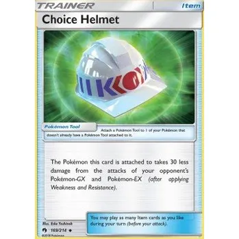 Volný čas Pokémon LOT 169/214 Choice Helmet - Lost Thunder Stav: Excellent, Verze: NORMAL