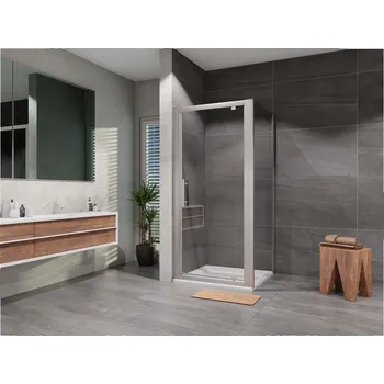 Sprchový kout Elisa 90 x 90 cm, sklo čiré, profil aluchrom, čtverec, Lansanit PF90-190-C/SPF90-190-C